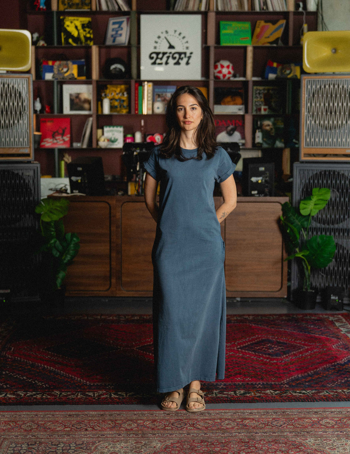 Vintage Heavyweight Dress Washed Blue