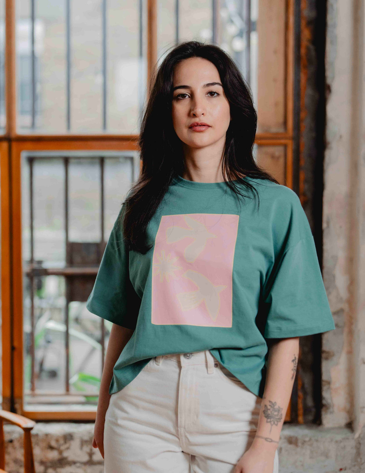 Oversized Tee - Bird