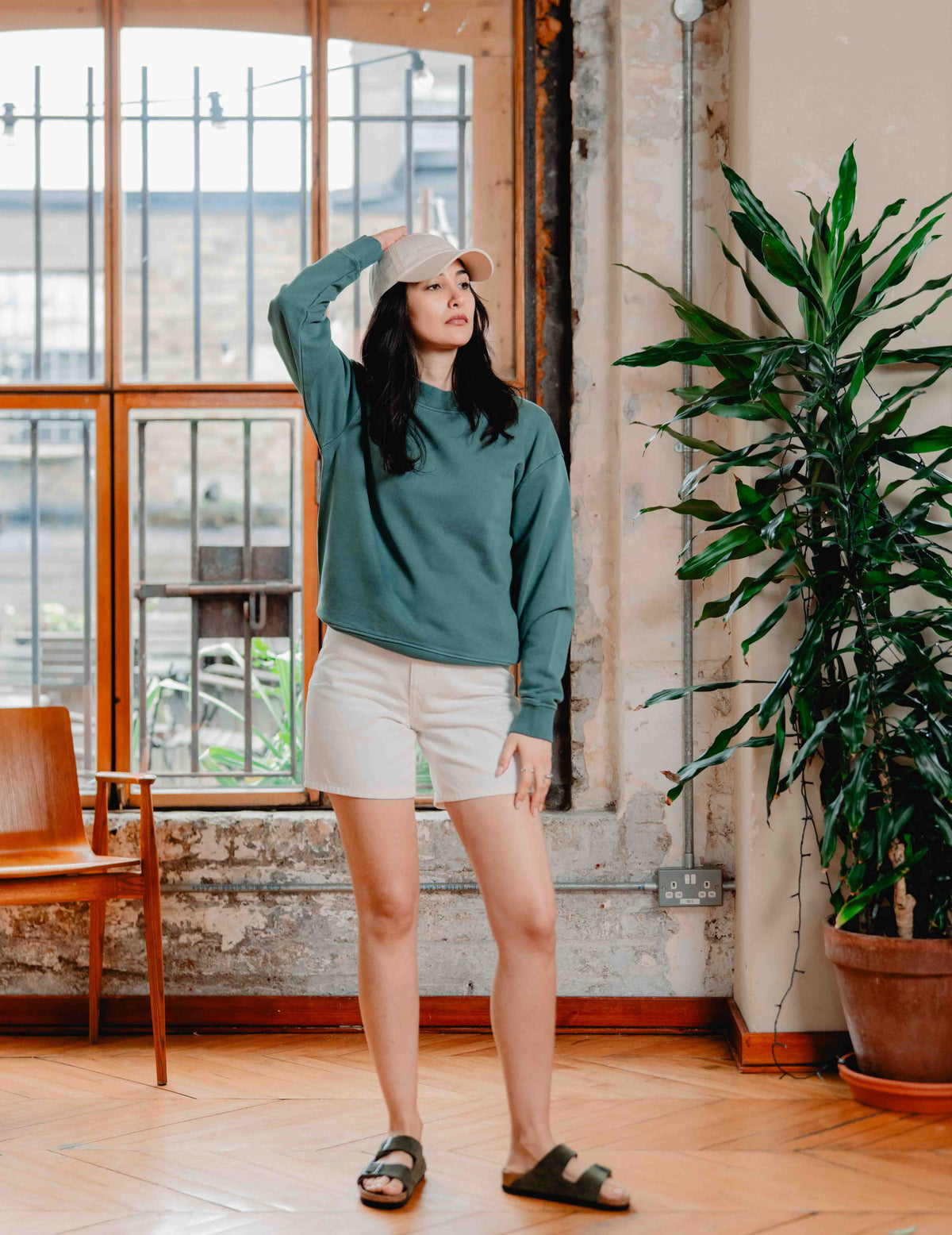 Womens Castle Crew - Washed Green