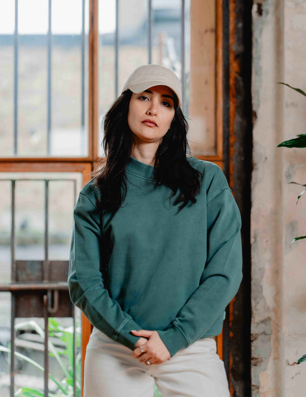 Womens Castle Crew - Washed Green