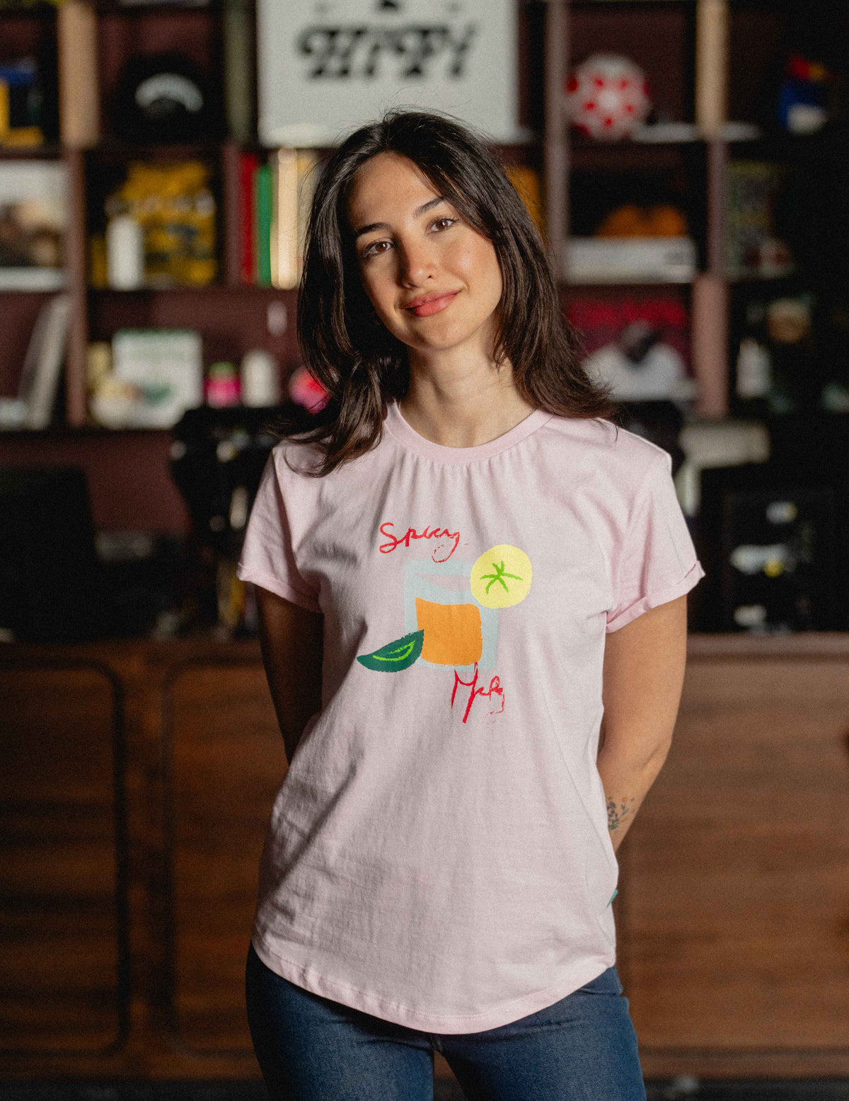 Rolled Sleeve Tee - Spicy Marg