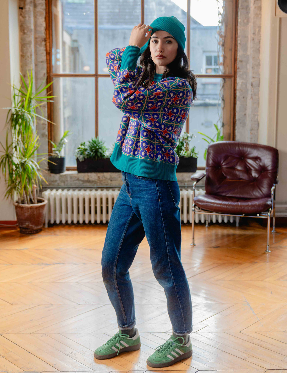 Fresh Heavy Knit Crew - Multi Coloured